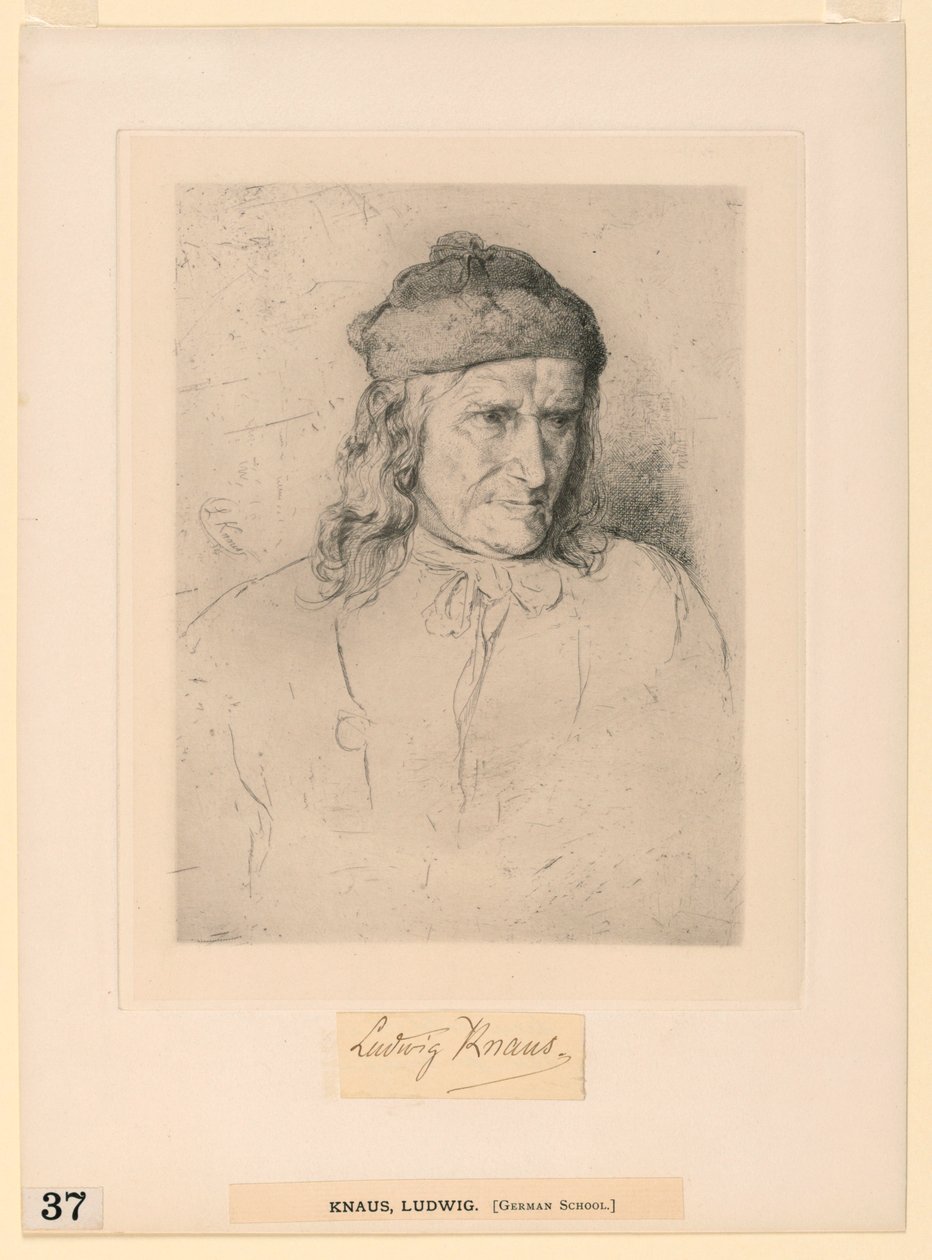 Man met bontmuts door Ludwig Knaus