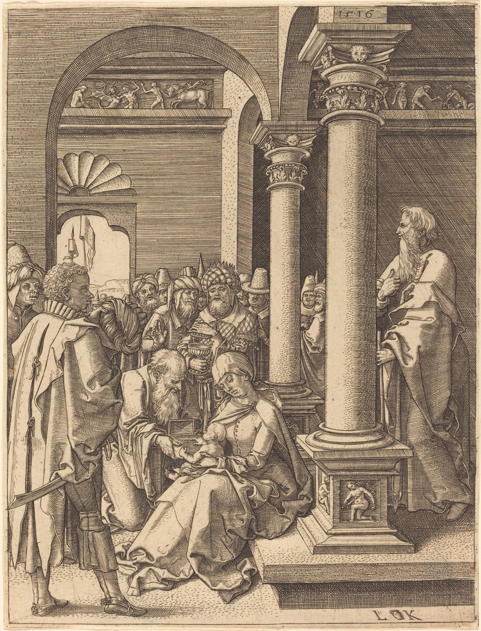 De Aanbidding der Wijzen door Ludwig Krug