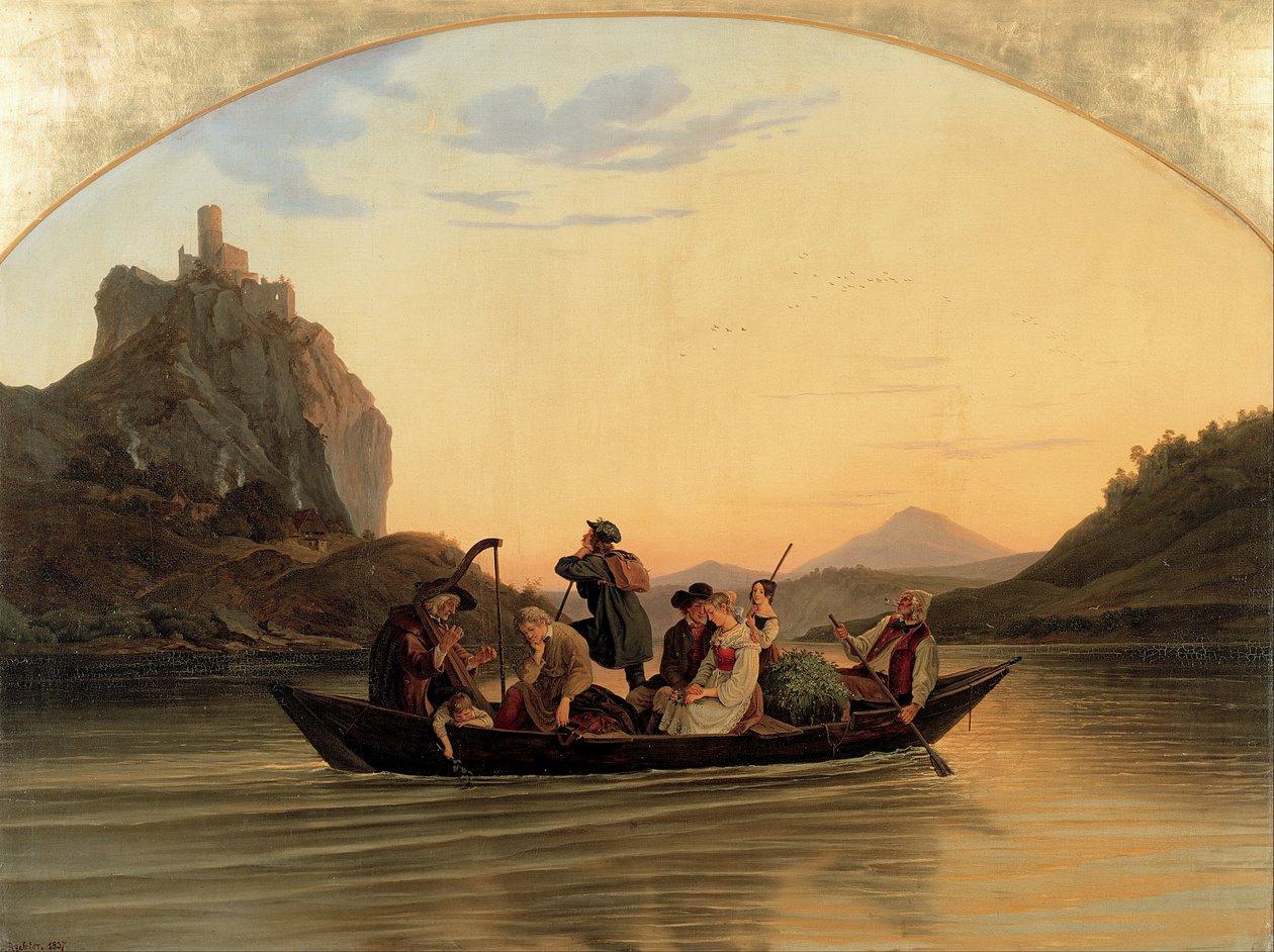 Kruising bij Schreckenstein door Ludwig Richter