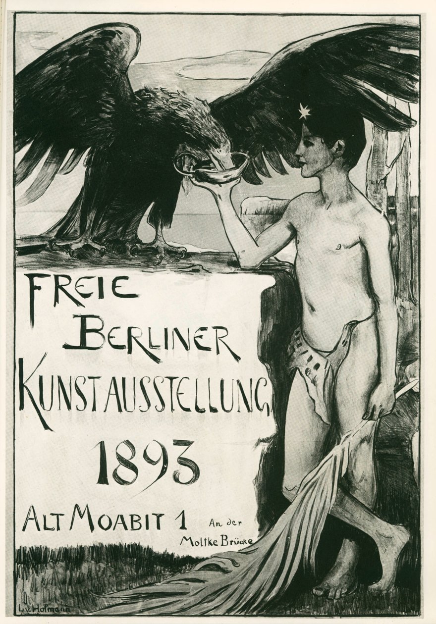 Ludwig von Hofmann: Vrije Berlijnse Kunsttentoonstelling ... (litho) door Ludwig von Hofmann