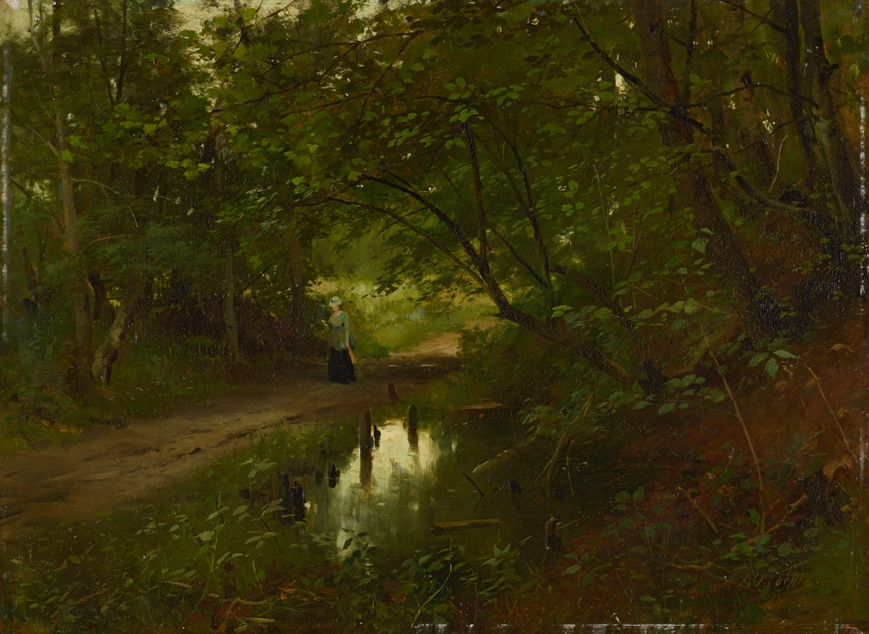 Bosinterieur door Ludwig von Löfftz