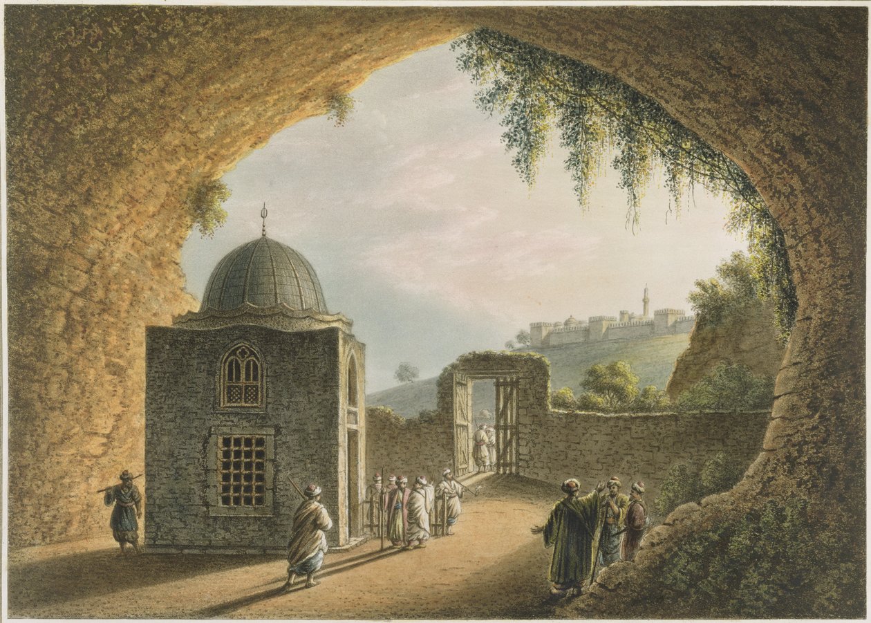 Het graf van Jeremia, uitgegeven door William Watts door Luigi Mayer