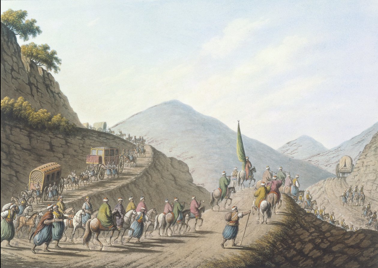 Het Balkangebergte, plaat 2, uitgegeven door William Watts door Luigi (after) Mayer