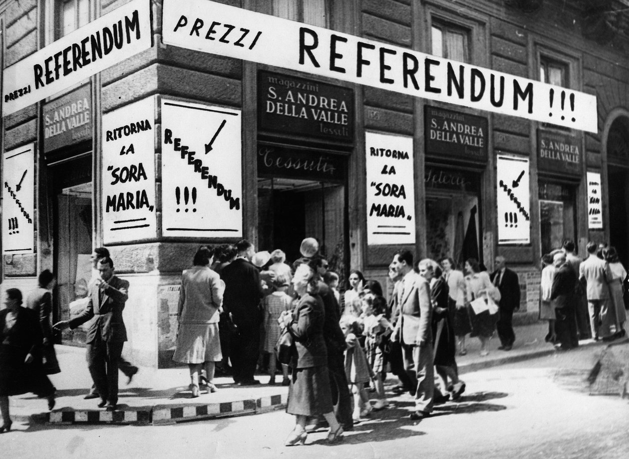 Verkoopprijzen voor het referendum door Luigi Leoni