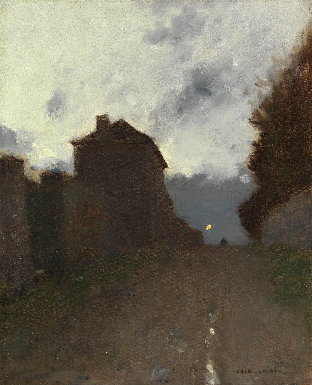 Montmartre bij schemering door Luigi Loir