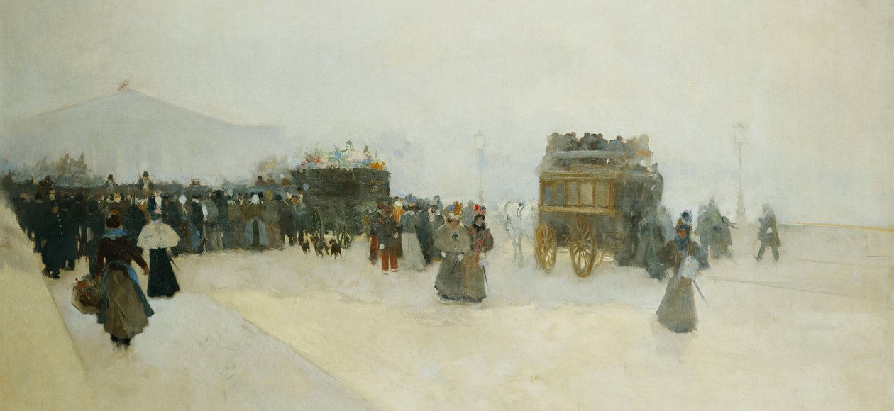 Place de la Concorde en het Palais Bourbon door Luigi Loir