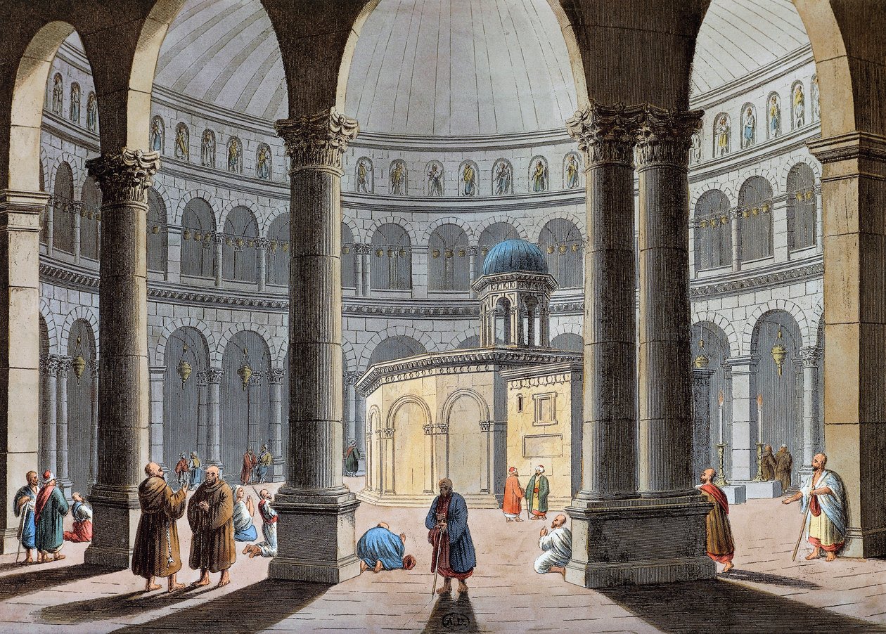 Kerk van het Heilig Graf, Jeruzalem door Luigi Mayer