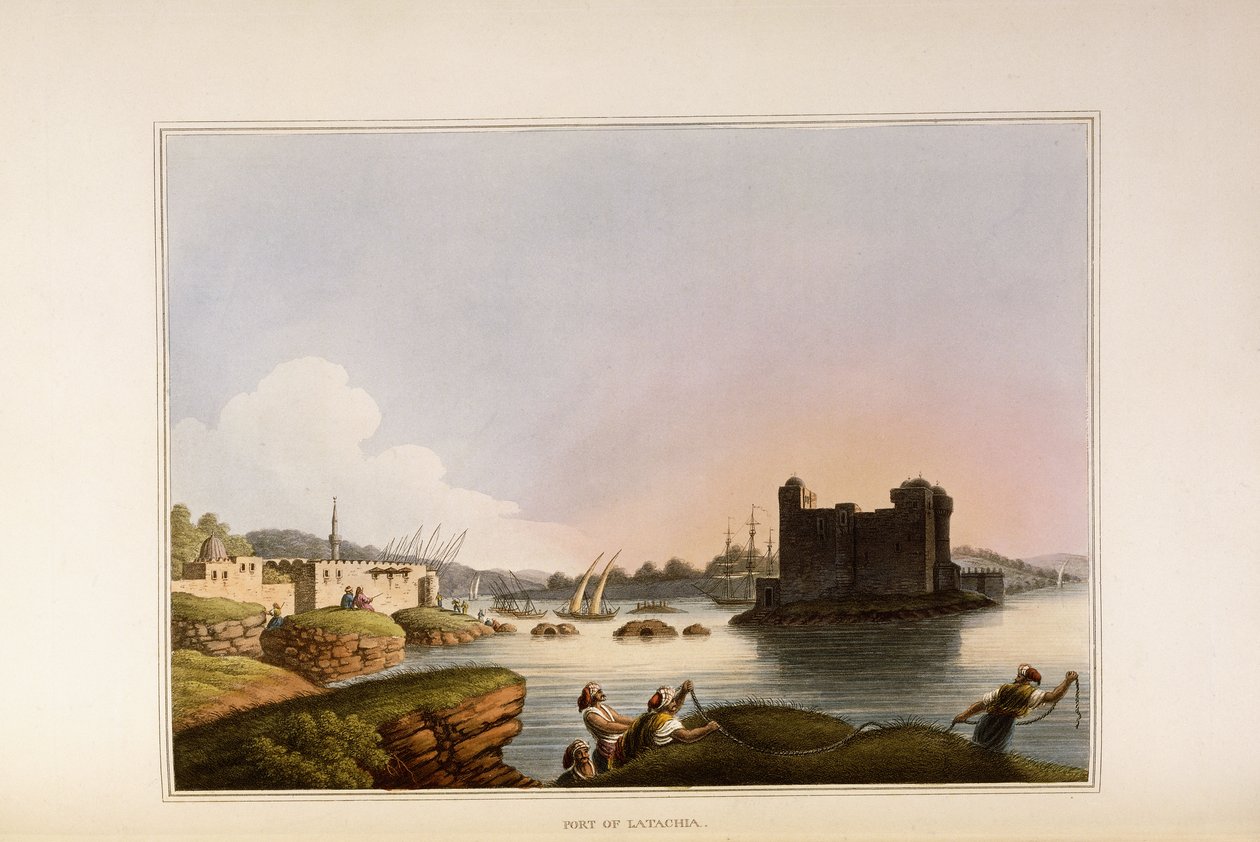 Haven van Latachia, 1810 door Luigi Mayer
