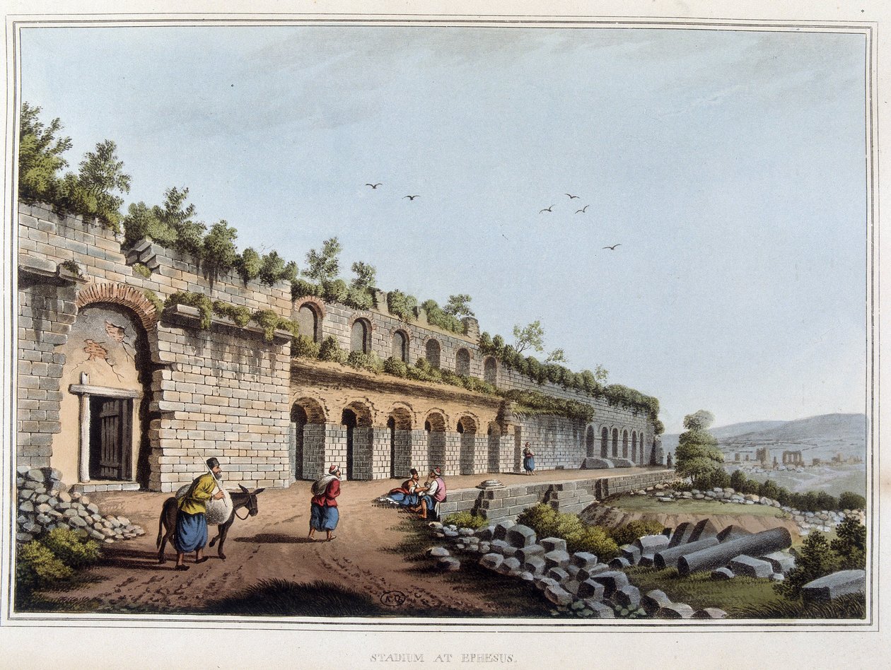 Stadion in Ruïne in Ephese, voormalig oude stad van Griekenland, nu in Turkije. In 