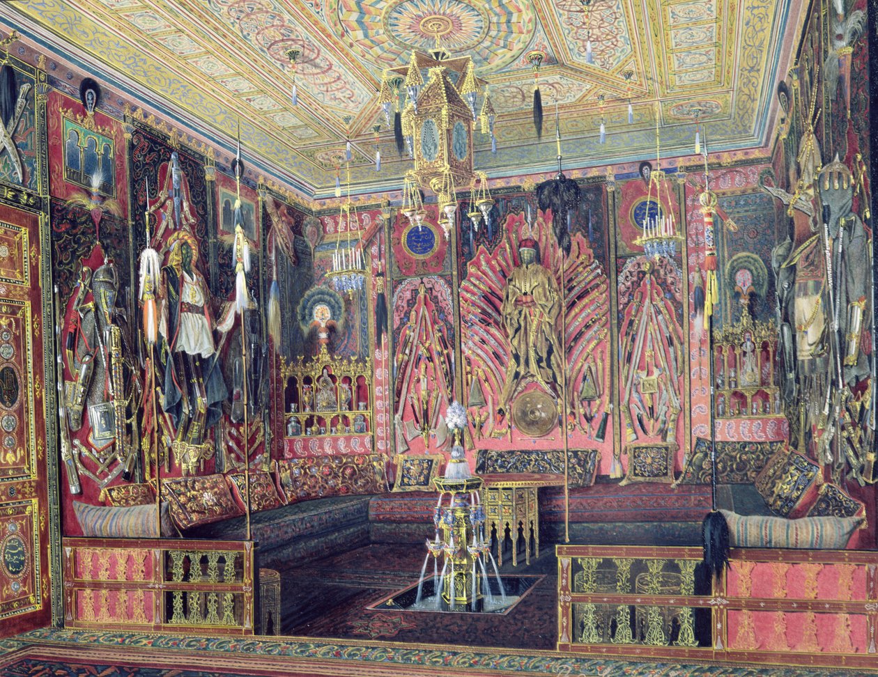 De Arabische Zaal in het Catharinapaleis in Tsarskoye Selo, c.1850 door Luigi Premazzi