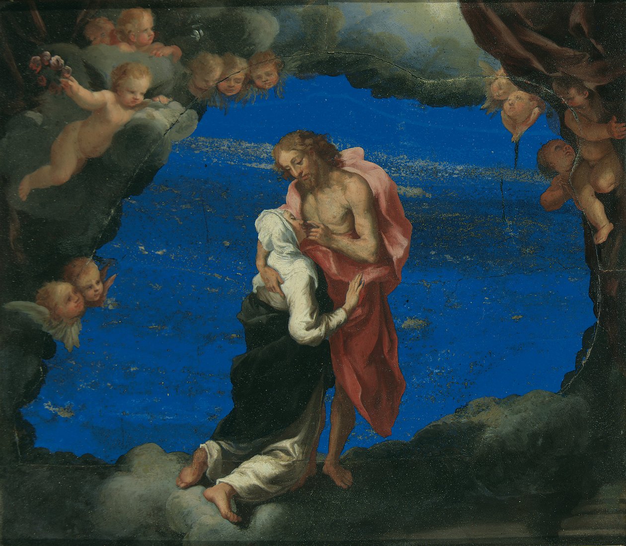 Sint-Catharina bij de Wond van Christus door Luigi Primo Gentile