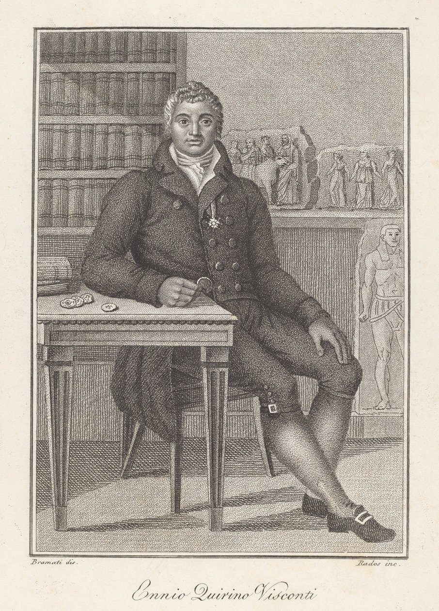 Ennio Quirino Visconti door Luigi Rados, after Luigi Bramati or Antonio Bramati
