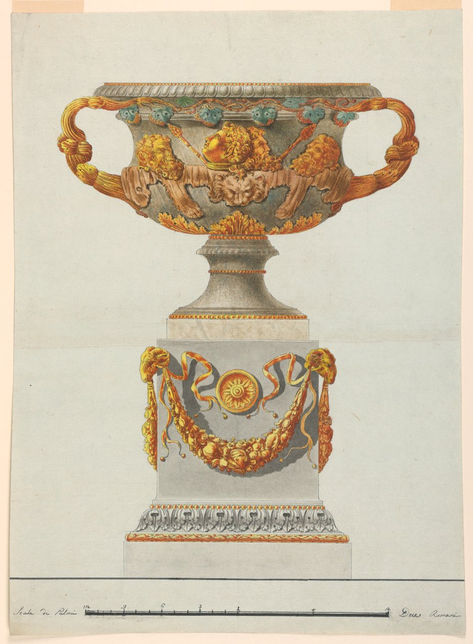 Tekening, Urn, ca. 1800 door Luigi Righetti