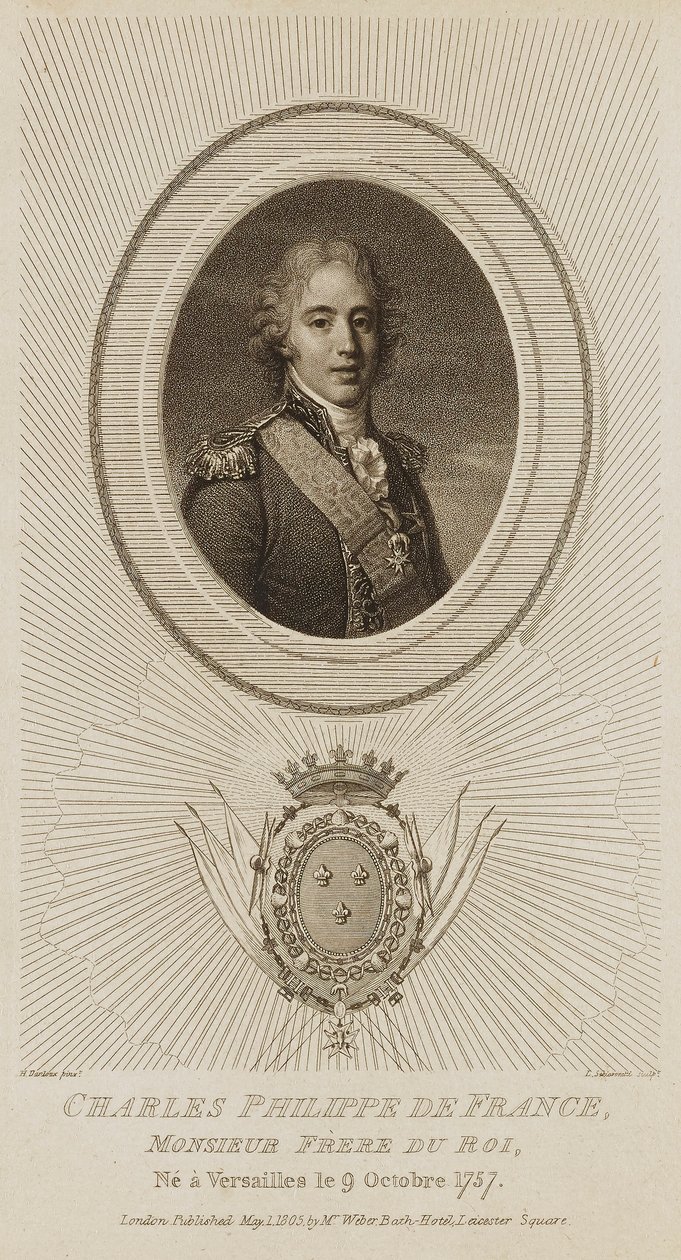 Charles Philippe de France door Luigi Schiavonetti