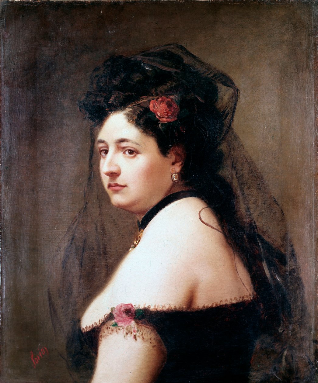 Portret van Elisabetta Galletti Gianoli, Italiaanse zangeres door Luigi Sorio