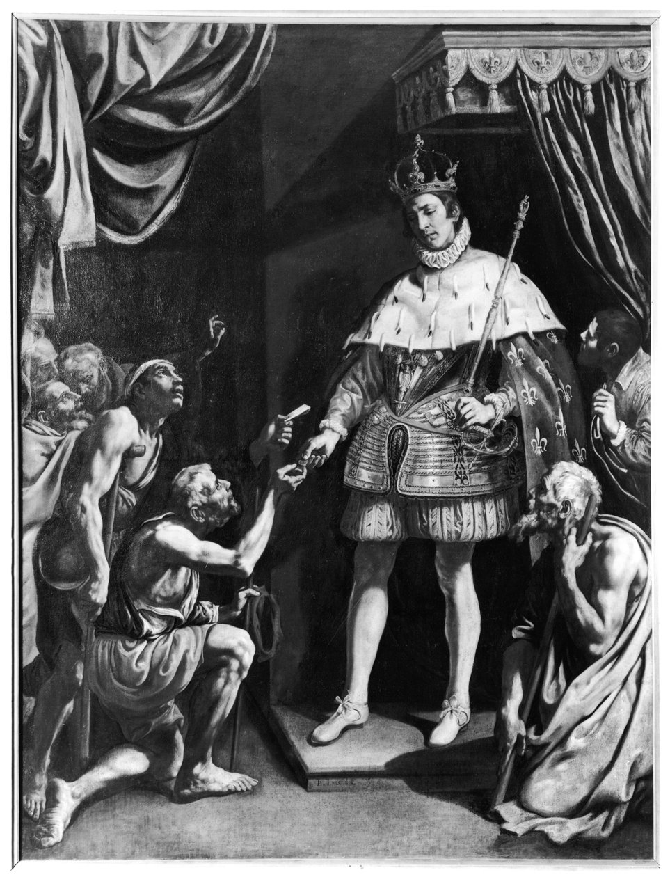 Sint Lodewijk (1214-70) Verdeelt Aalmoezen, c.1615-20 door Luis Tristan de Escamilla