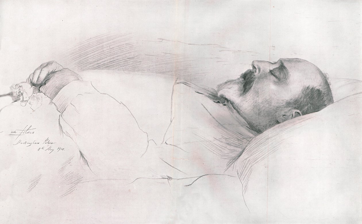 Zijne Majesteit Koning Edward VII in de Dood, 1910 door Luke Fildes