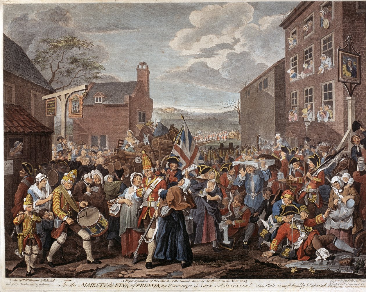 De Mars van de Garde naar Schotland in het jaar 1745 door Luke Sullivan