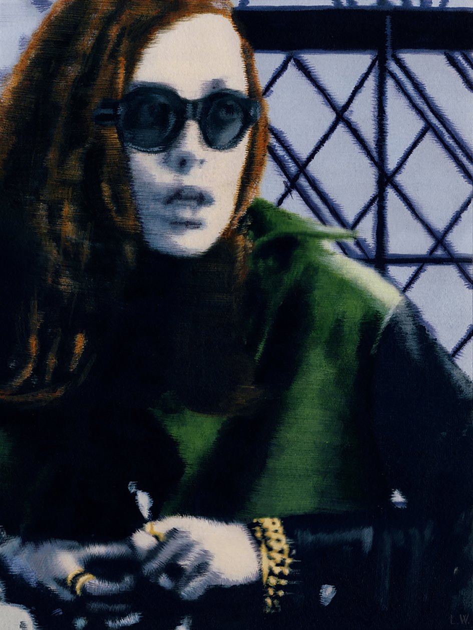 Jess, c.2012 (acrylverf op papier) door Luke Waller