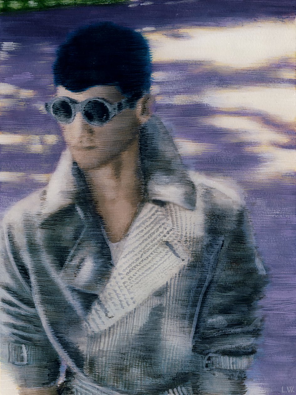 Mikey, c.2012 (acrylverf op papier) door Luke Waller