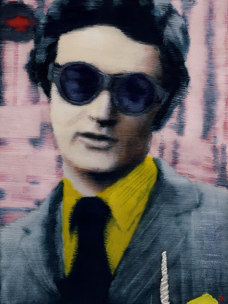 Nathan, c.2012 (acrylverf op papier) door Luke Waller