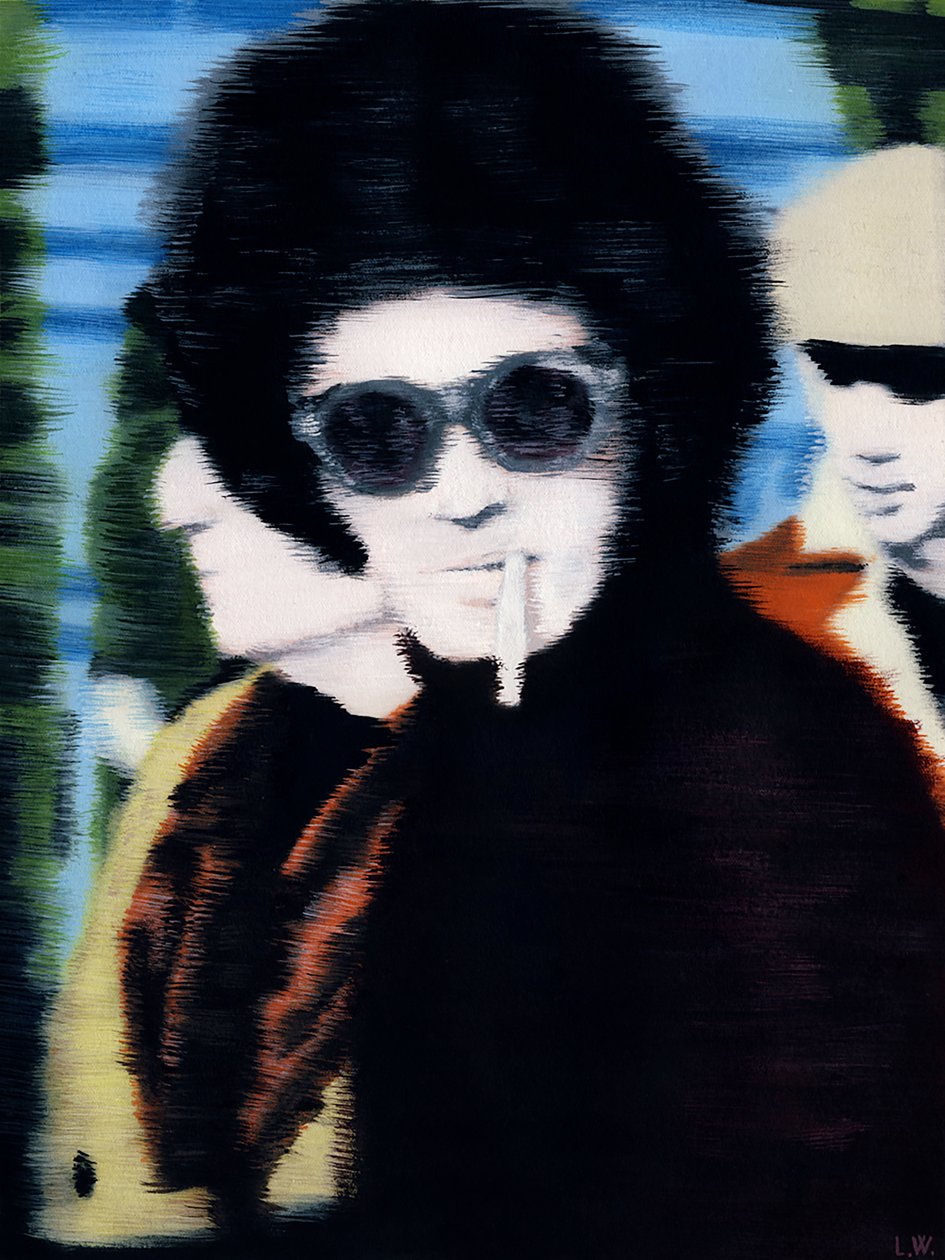 Sam, c.2012 (acrylverf op papier) door Luke Waller