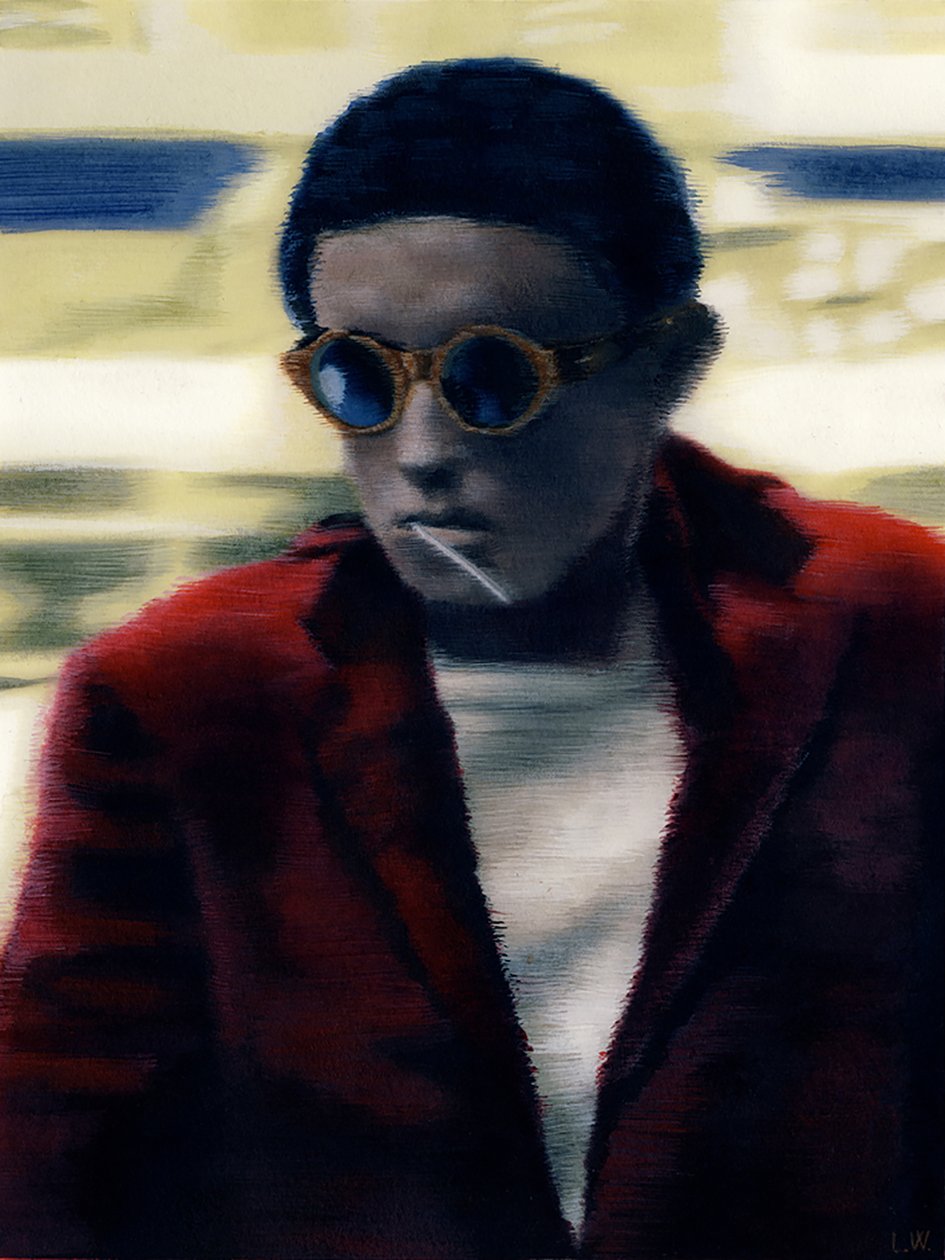 Solomon, c.2012 (acrylverf op papier) door Luke Waller