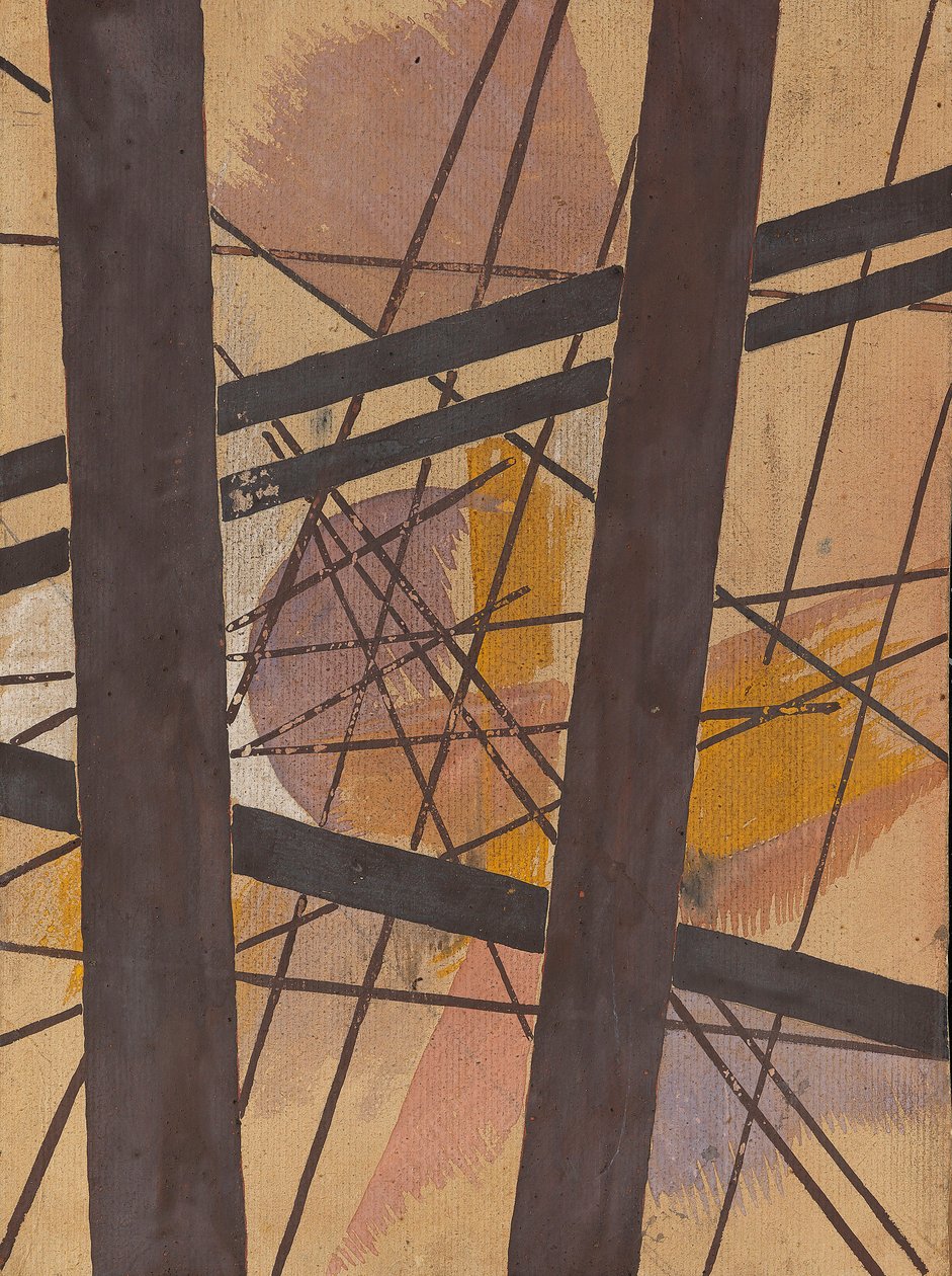 Ruimtemachtconstructie, ca. 1921-1922 door Lyubov Sergeyevna Popova