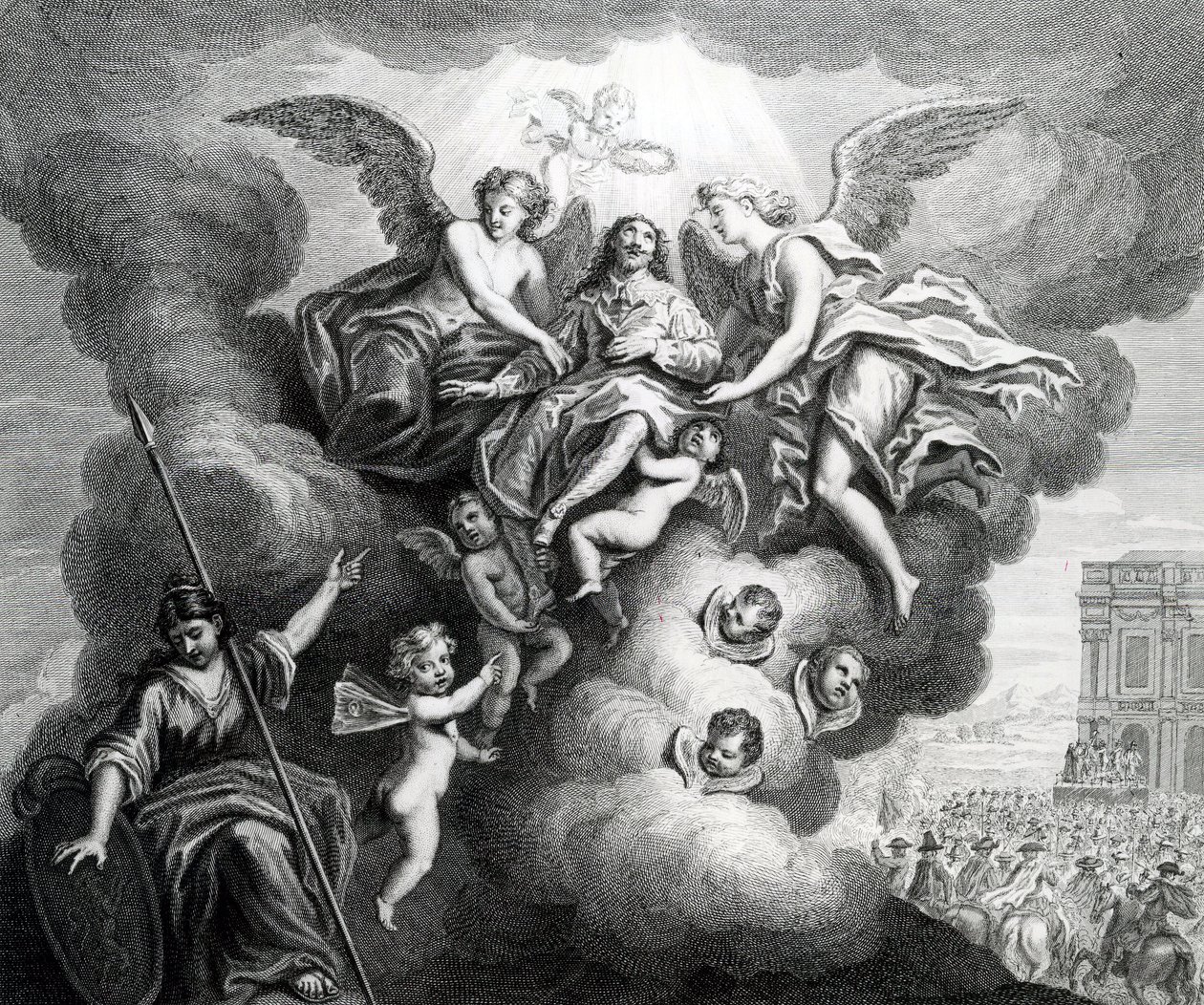 Apotheose van Charles I (1600-49) gegraveerd door B. Baren door M Vanderbank