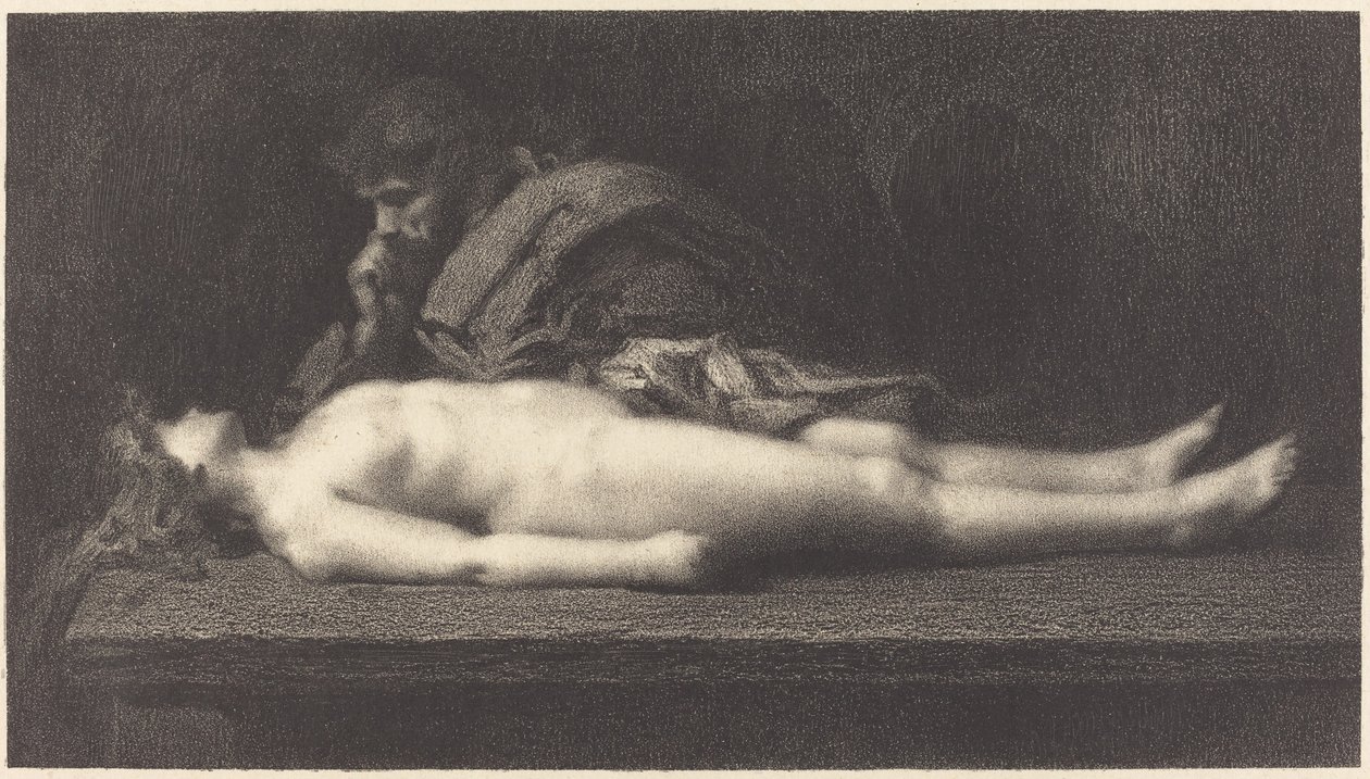 Leviet van Efraïm en Zijn Dode Vrouw door M.G. Fuchs after Jean Jacques Henner