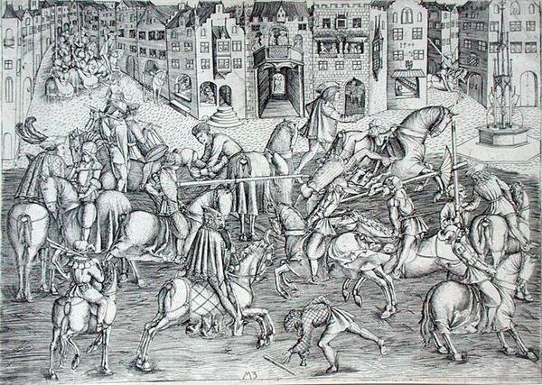 Het toernooi, ca. 1500 door MZ Master
