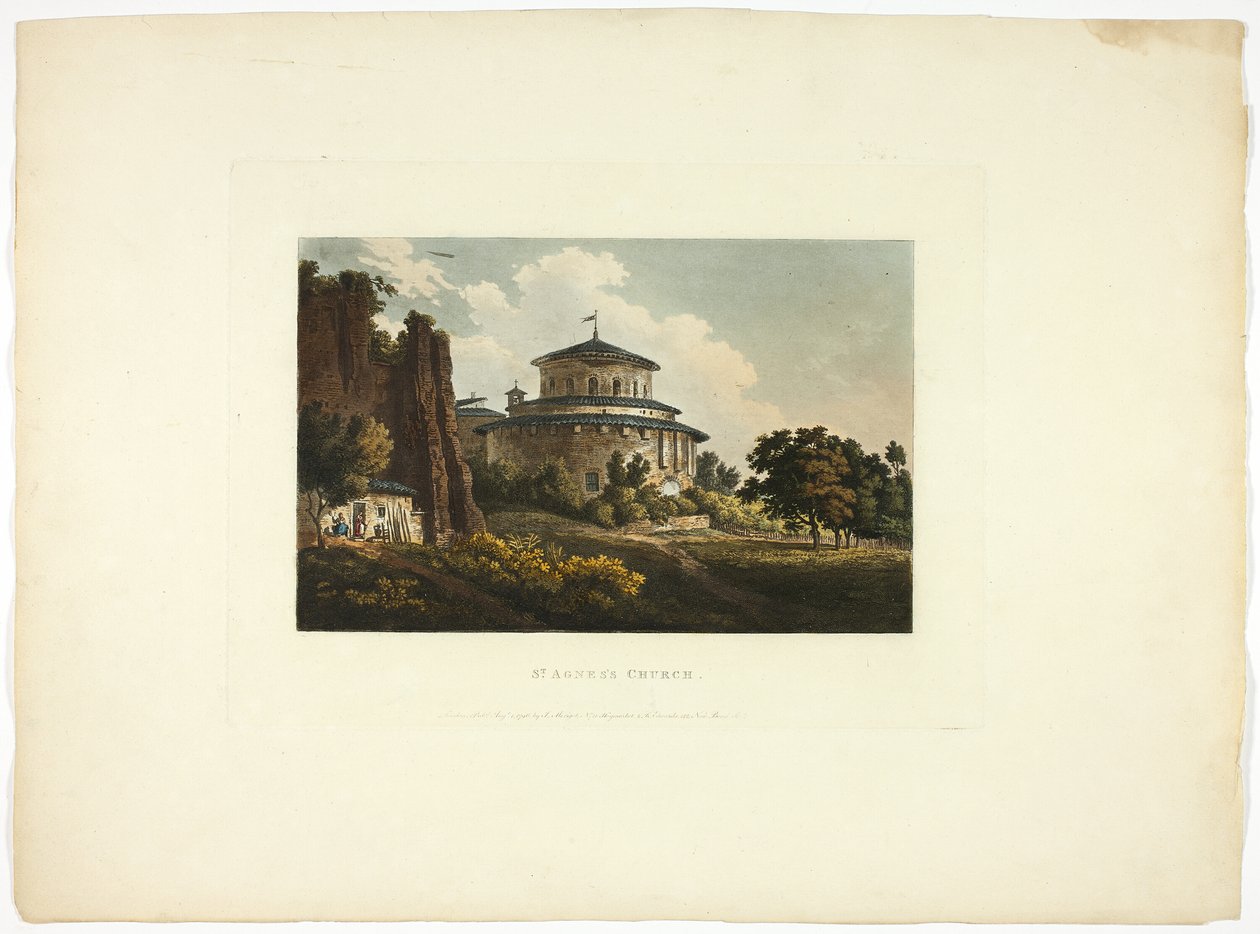 St. Agneskerk, plaat acht van de Ruïnes van Rome door M. Dubourg