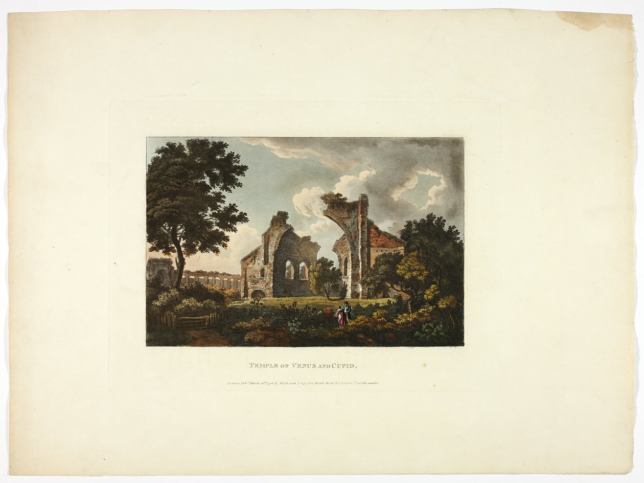 Tempel van Venus en Cupido, plaat twaalf van de Ruïnes van Rome door M. Dubourg