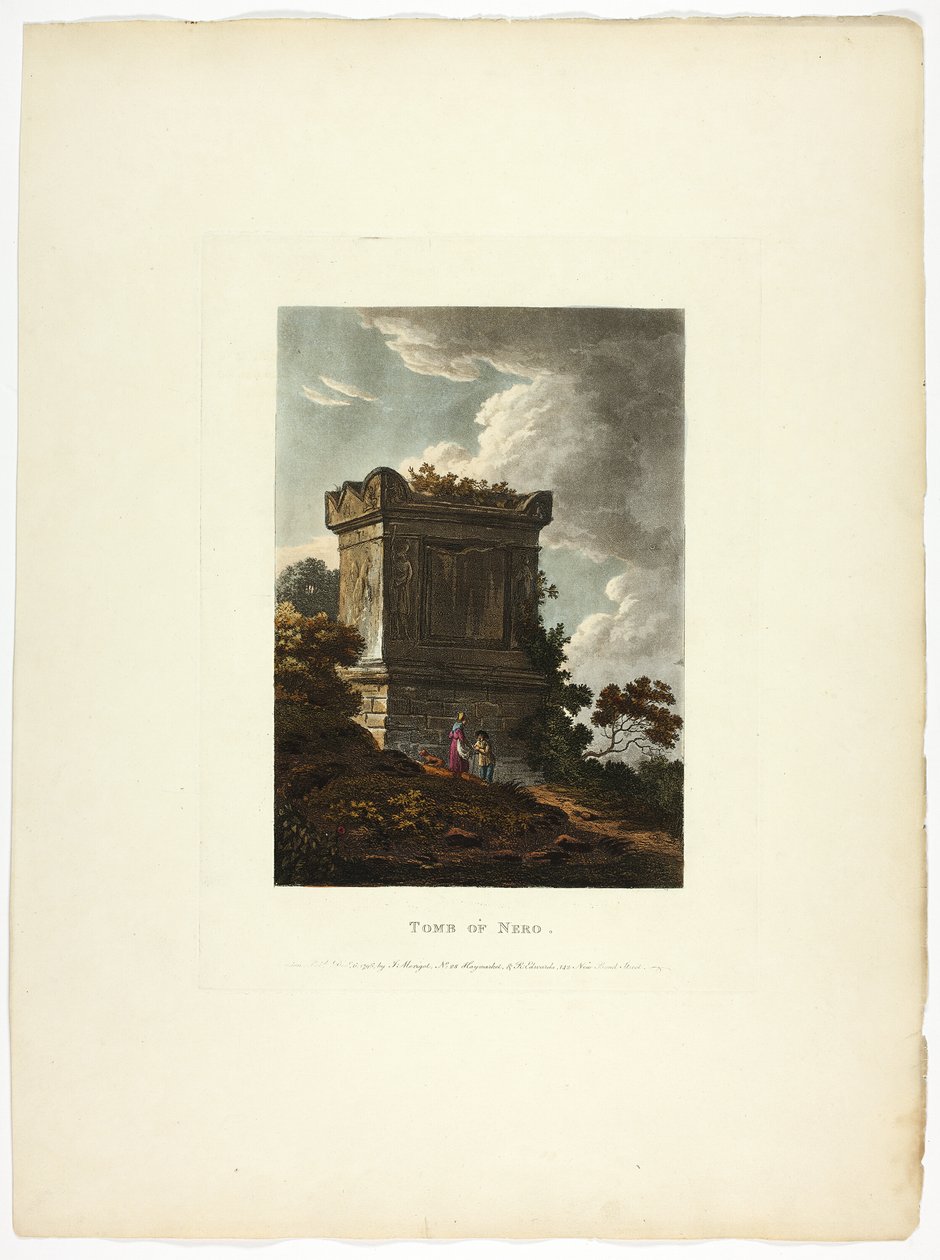Graf van Nero, plaat 7 uit de Ruïnes van Rome door M. Dubourg