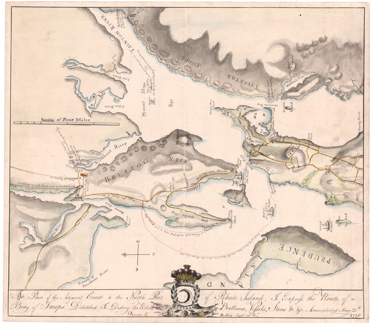 Een plan van Rhode Island door Seix door M. Seix