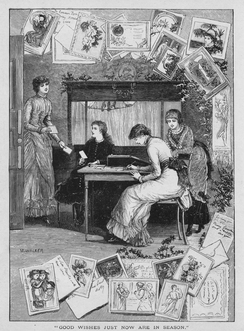 Goede wensen zijn nu in het seizoen, 1882 door M. Walker