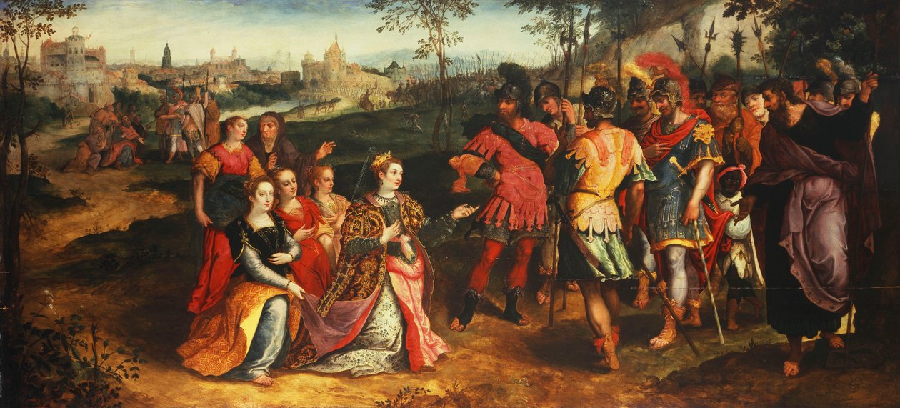 Coriolanus en Volumnia door Maarten de Vos