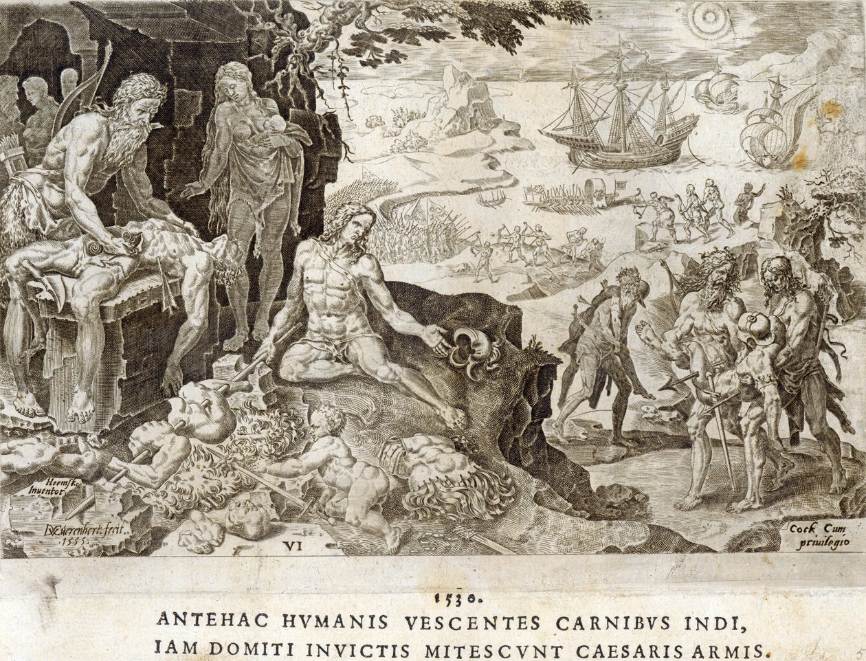 Slagveld in de Nieuwe Wereld in 1530, plaat 6 uit 