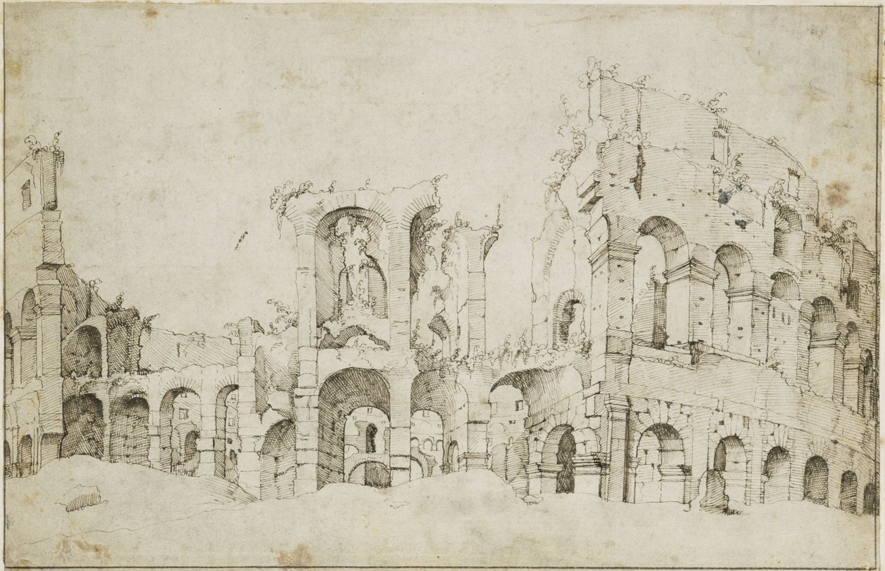 Maarten van Heemskerck - Rome, the Colosseum door Maarten van Heemskerck
