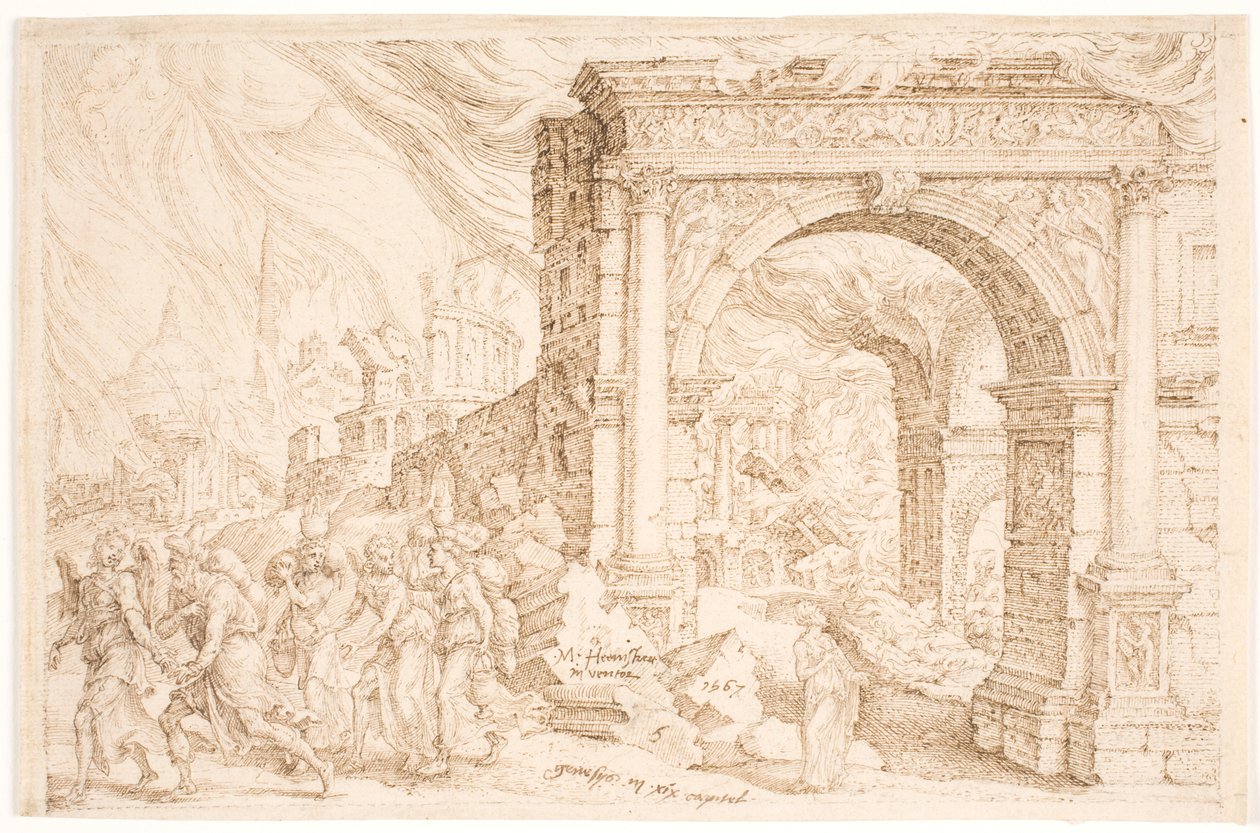 Verwoesting van Sodom door Maarten van Heemskerck