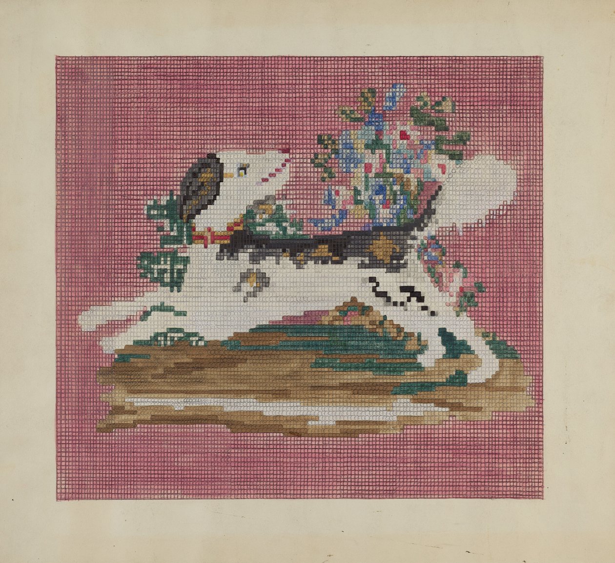 Stoelbekleding, ca. 1937 door Mabel Ritter