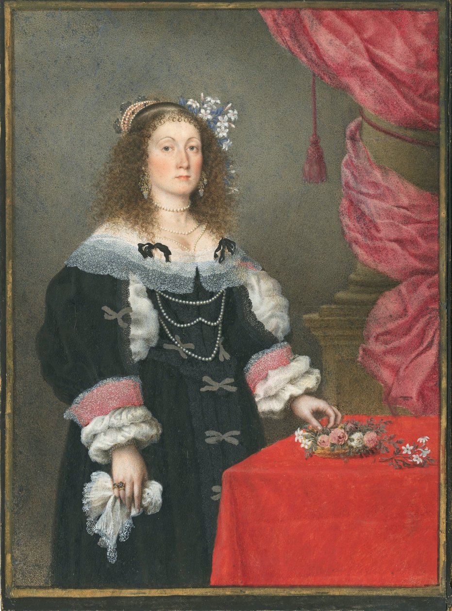 Portret van een dame van hoge status door Maddalena Corvina