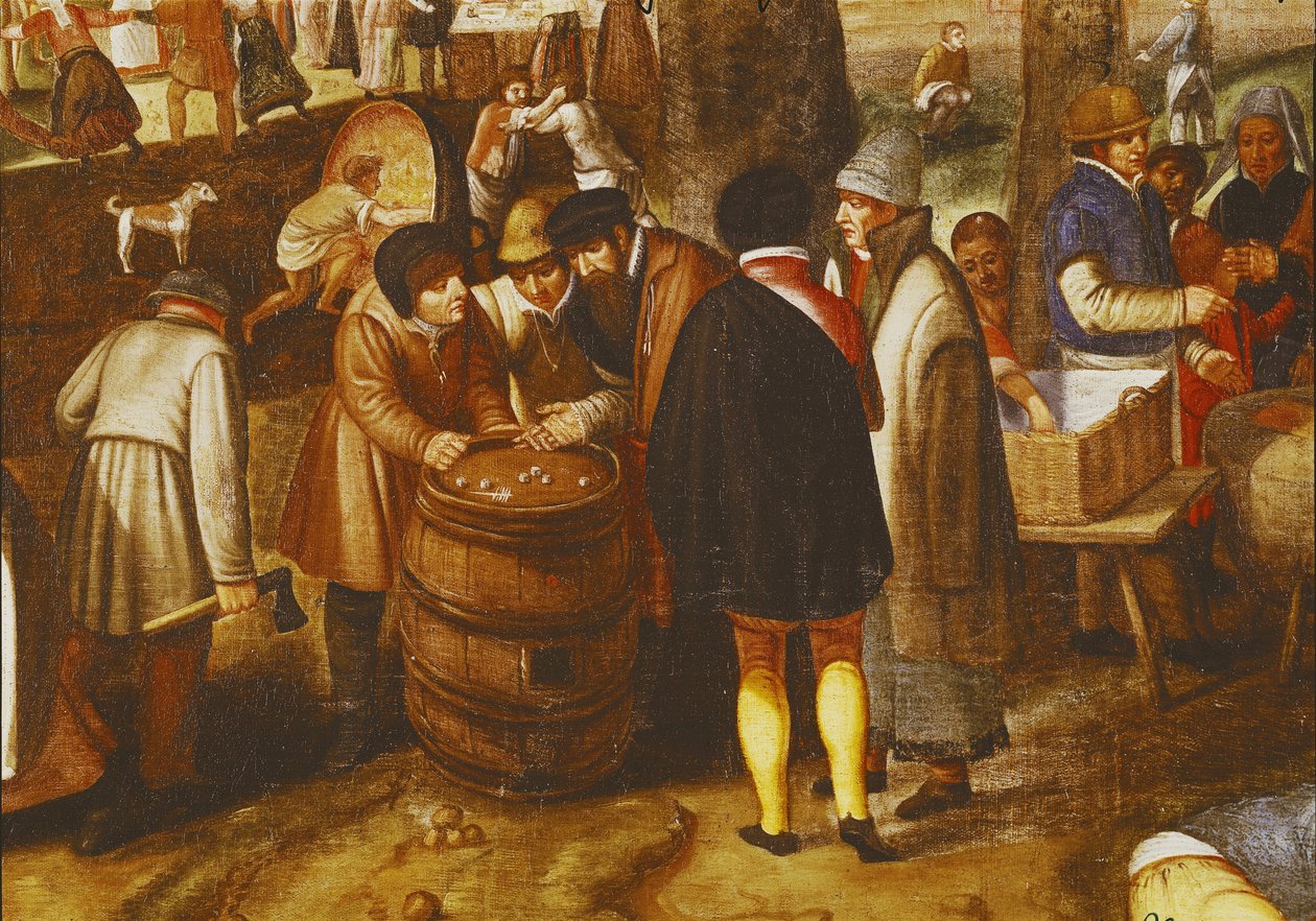 Vlaamse kermis, detail (detail) door Maerten van Cleve