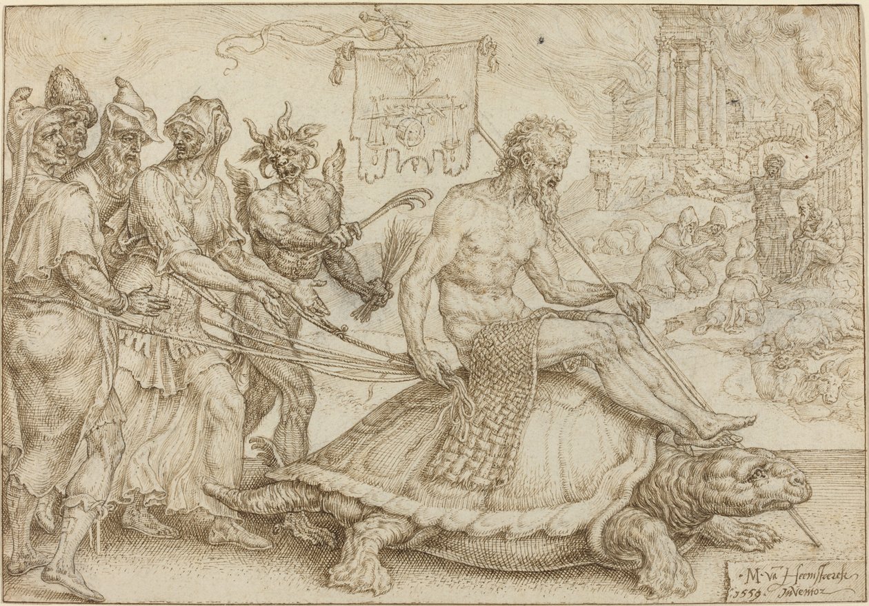 De triomf van Job door Maerten van Heemskerck