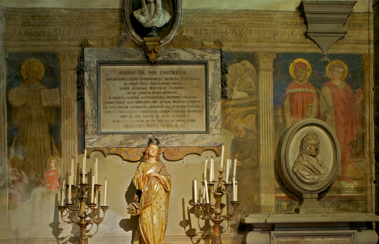 Sint Bernardus - Geboorte met heiligen Ansano, Ivo en Gerard door Maestro di Signa