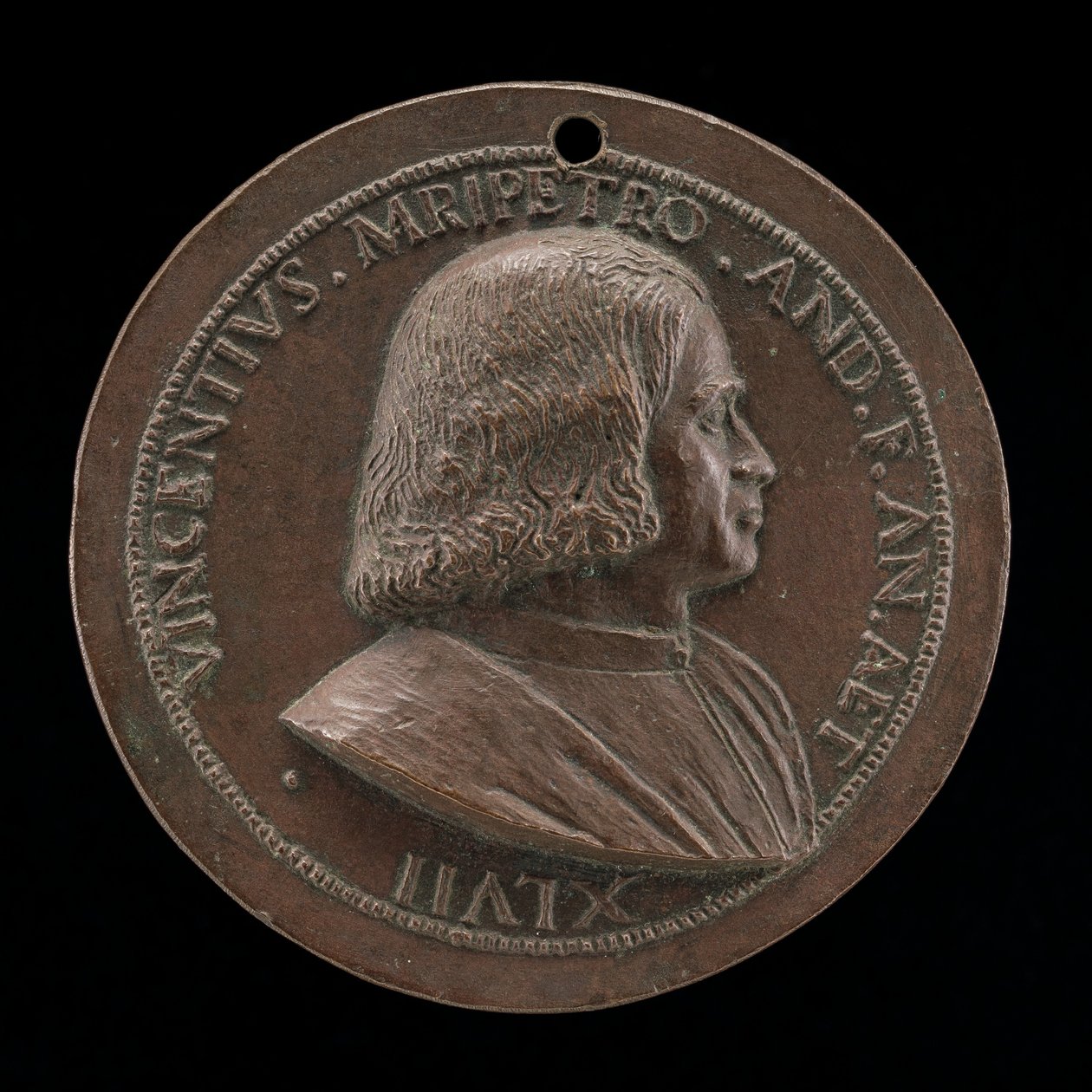Vincenzo Malipiero, Venetiaanse patriciër, broer van Francesco [voorzijde] door Maffeo Olivieri
