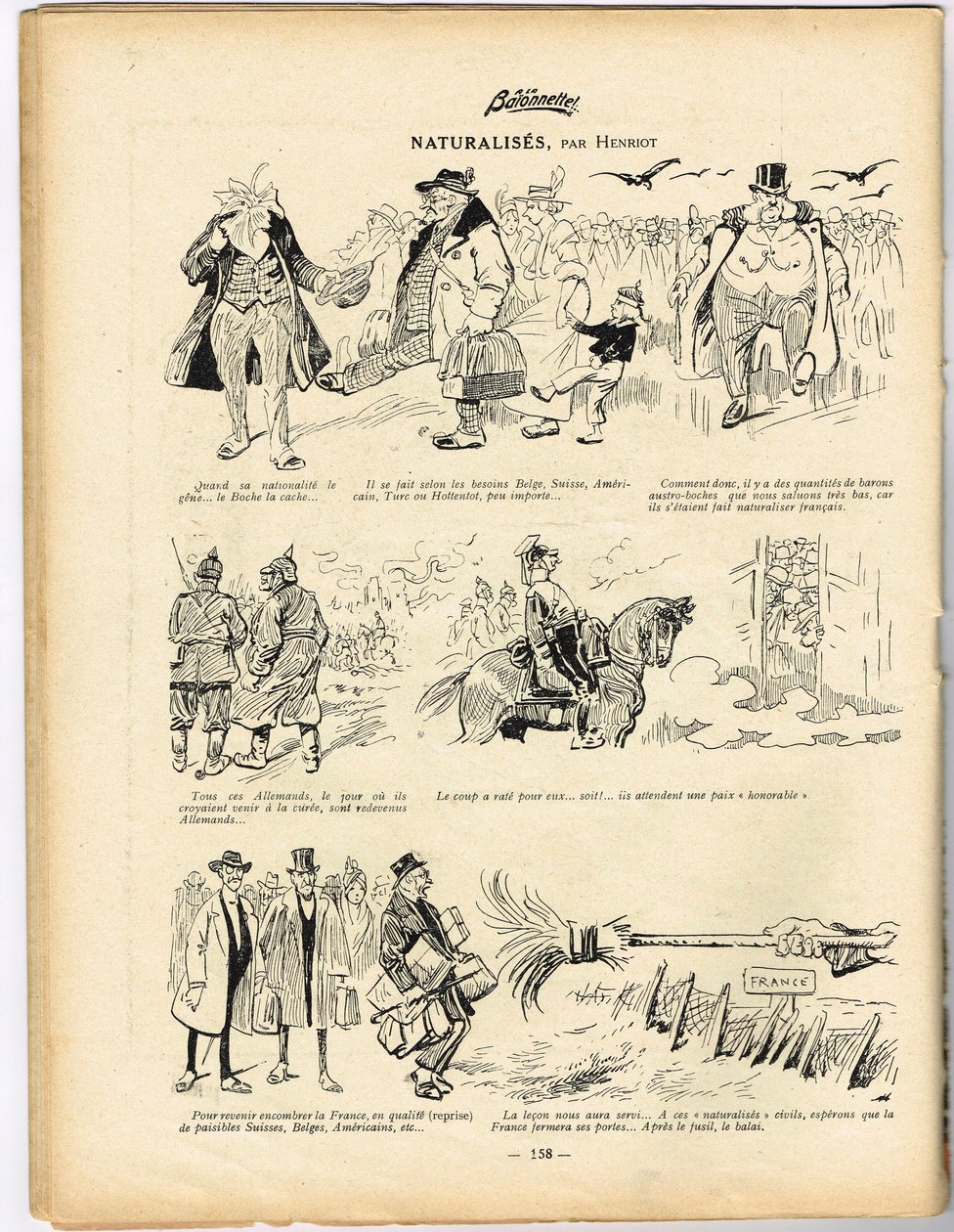 La Baionnette, Satirisch in kleuren door Henri Maigrot