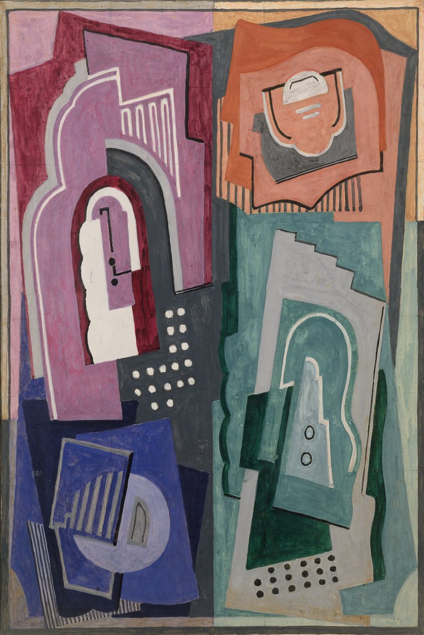 Vijf Elementen Compositie, ca.1929 door Mainie Jellett