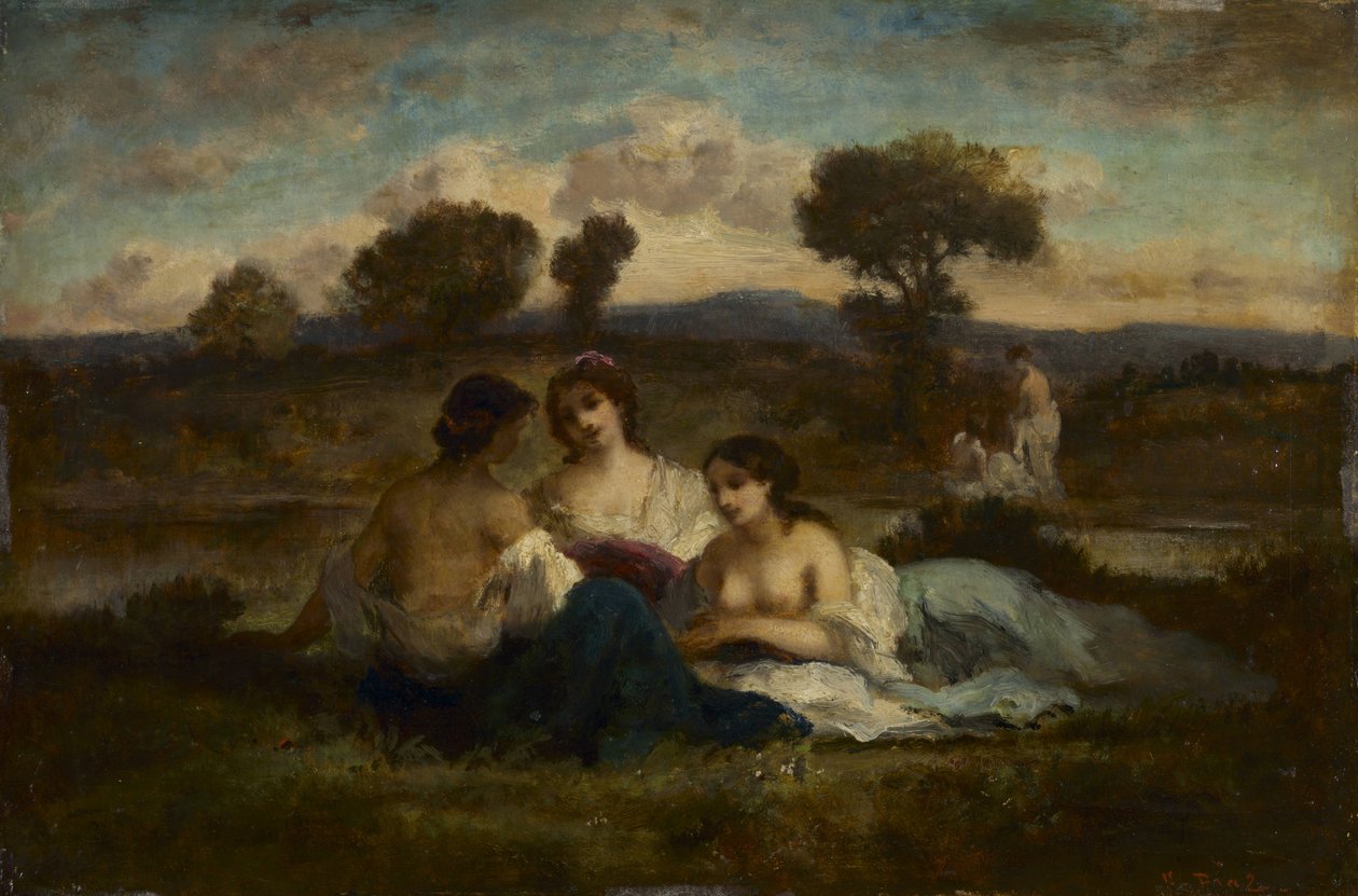 De baders door Narcisse Virgilio Díaz