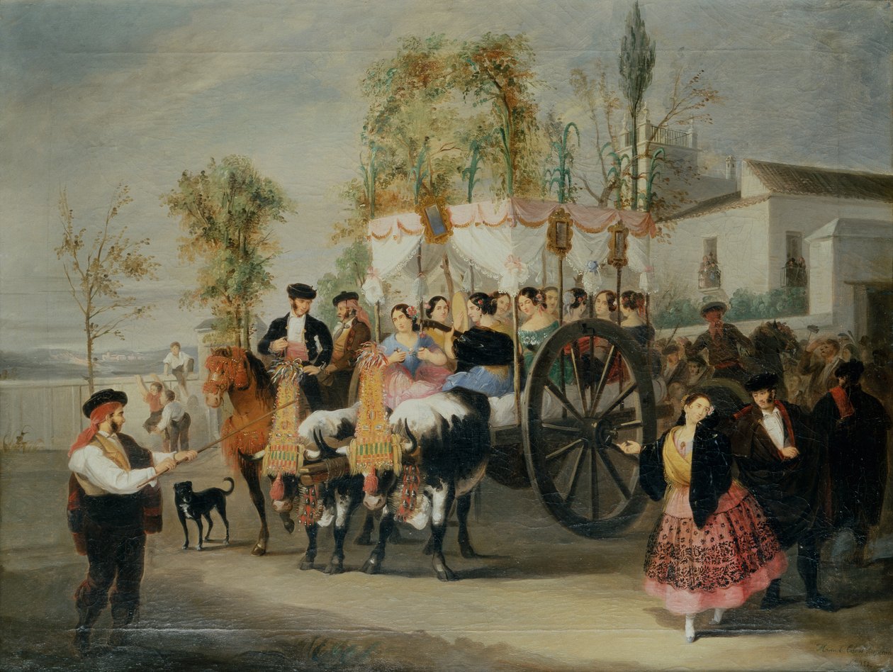 Een Processie door Manuel Cabral y Aguado Bejarano